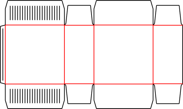 End Meet Carton dieline