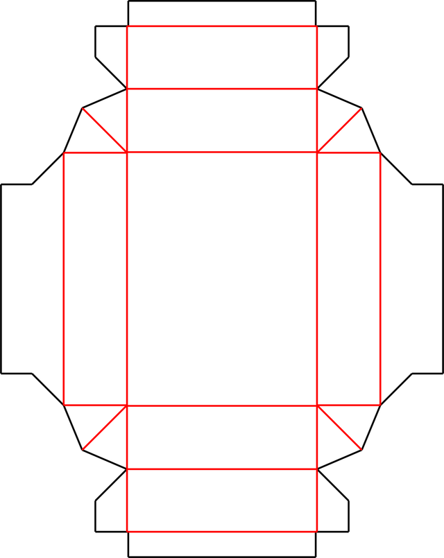 Top Bottom (Style C) dieline