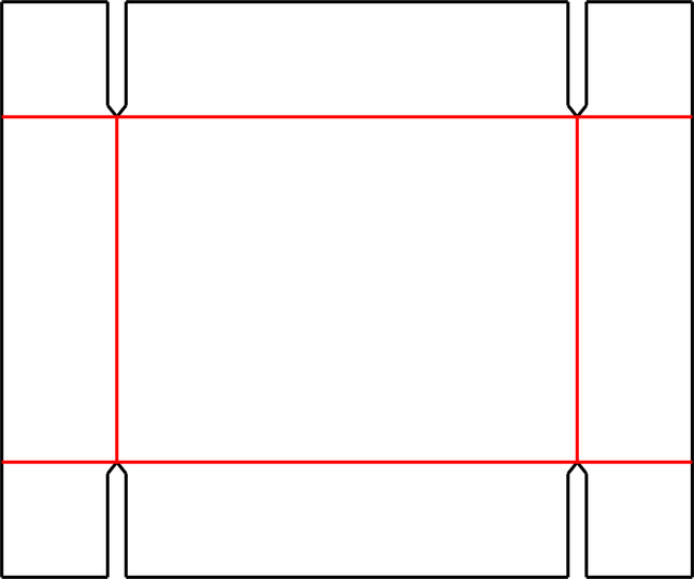Top Bottom (Style D) dieline