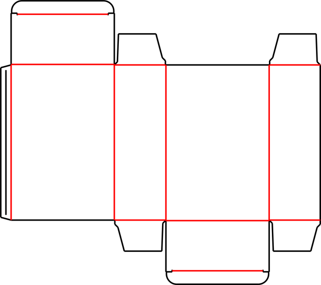 Standard Reverse Tuck flat dieline preview