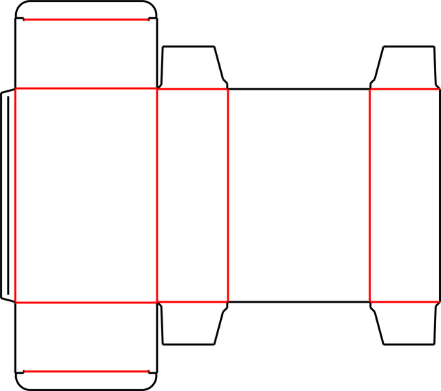 Straight Tuck (Panel 1) flat dieline preview