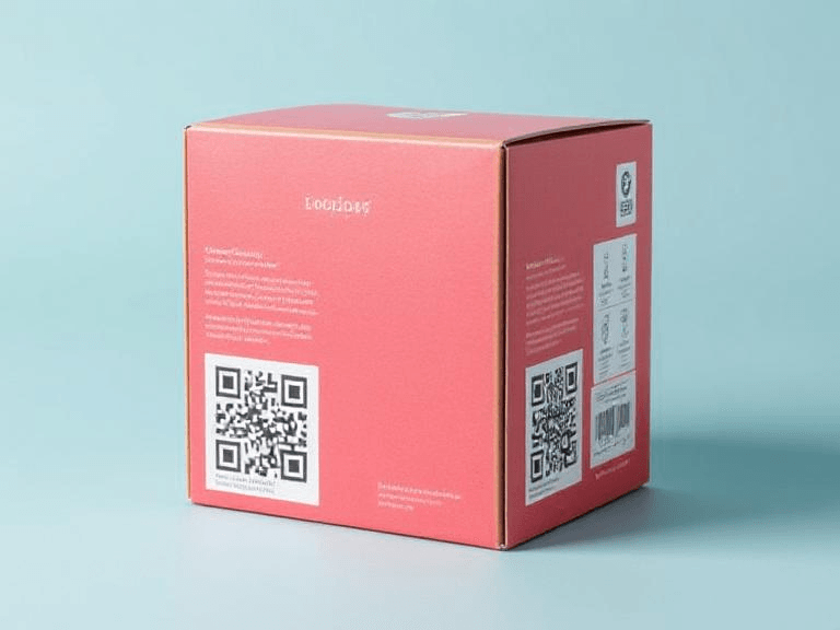 box packaging with QR code