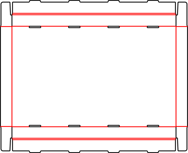 Top Bottom (Style H) flat dieline preview